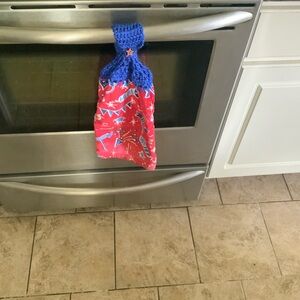 Red and Blue Kitchen Towel